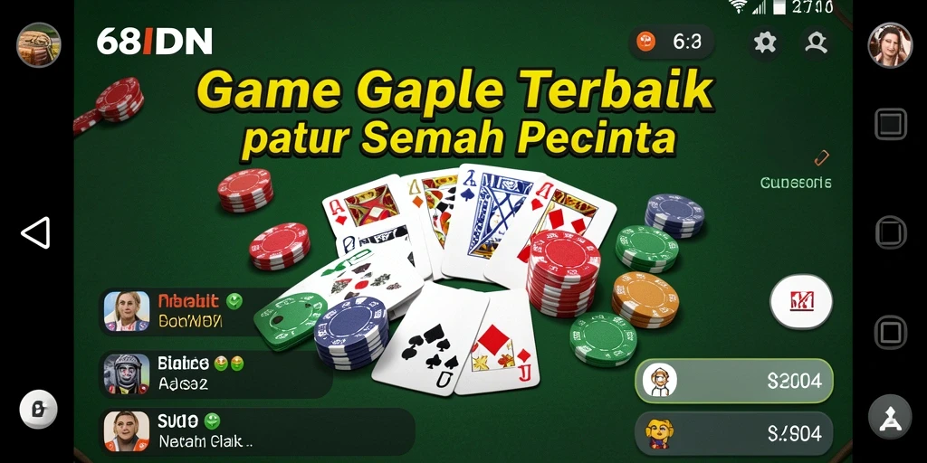 Screenshot gameplay Gaple di 68IDN yang menarik dan interaktif.