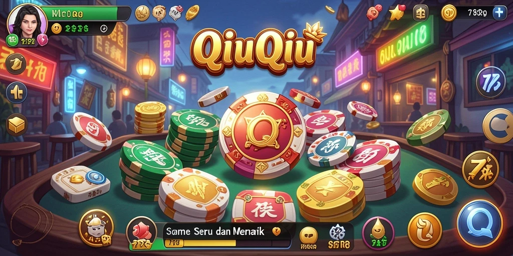Tampilan gameplay seru dalam QiuQiu di 77RP.