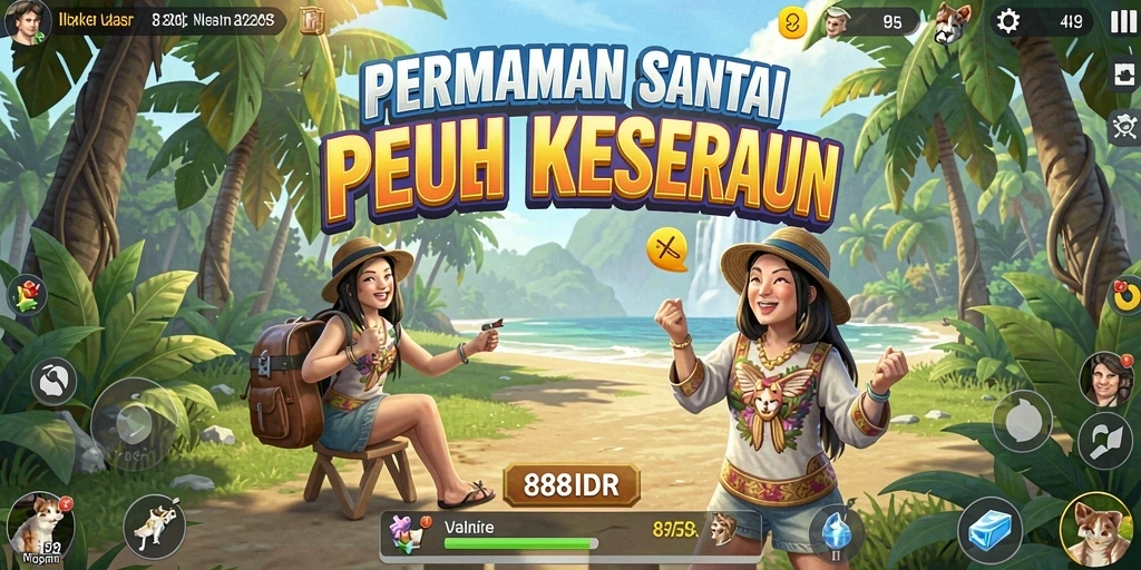 Tampilan gameplay seru dan penuh warna dari 888IDR.