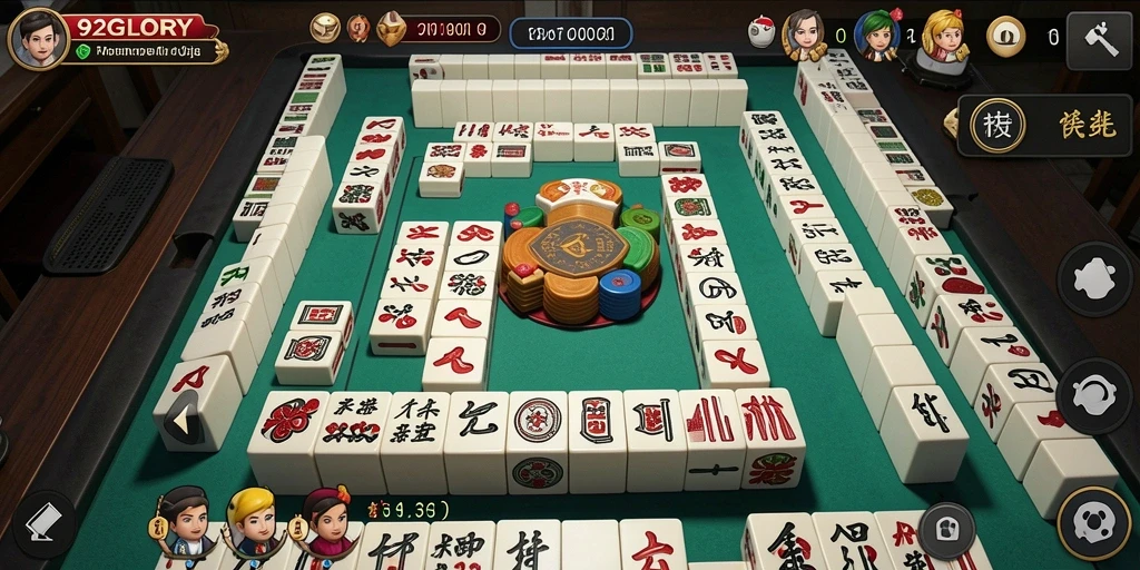 Gameplay Mahjong yang seru dan menantang di 92GLORY.