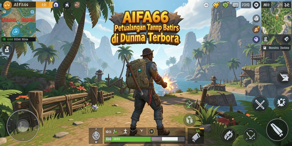 Screenshot gameplay AIFA66 yang menampilkan eksplorasi bebas di dunia terbuka.