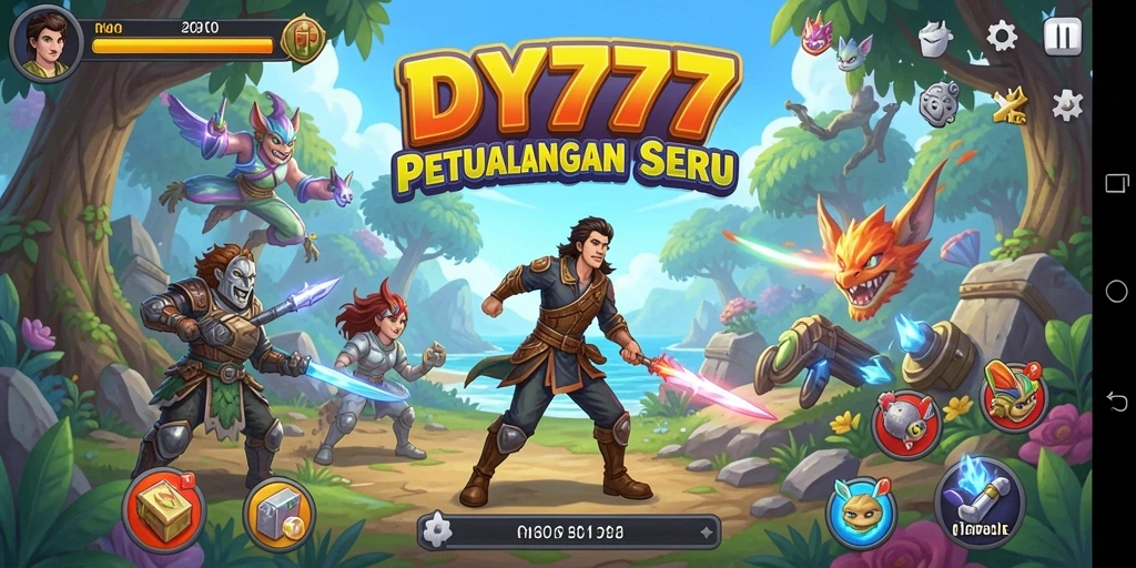 Gameplay DY777 yang seru dan menantang dalam suasana Arcade.