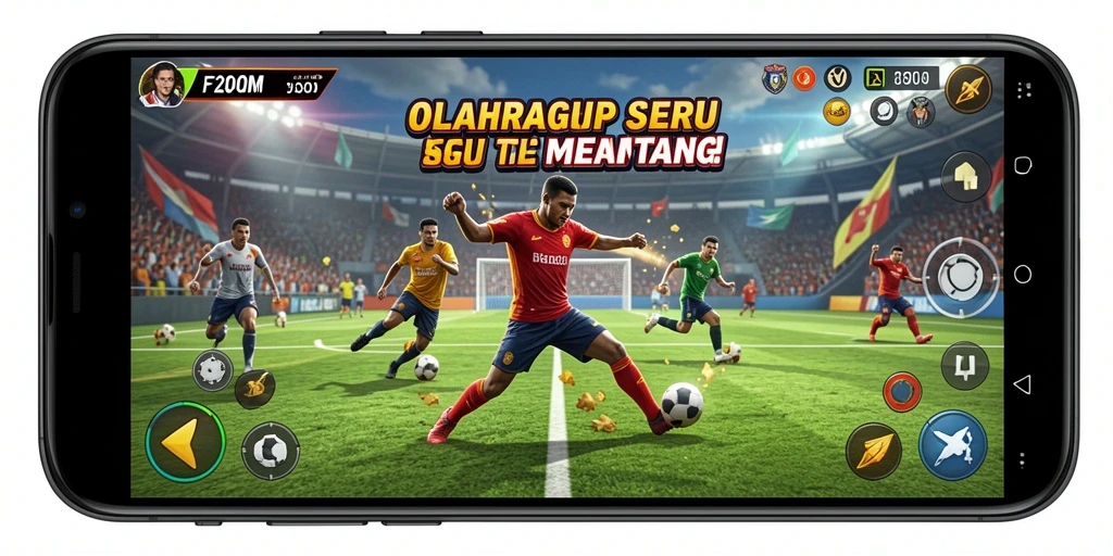 Screenshot gameplay <strong>F200M</strong> yang menampilkan aksi seru di lapangan.