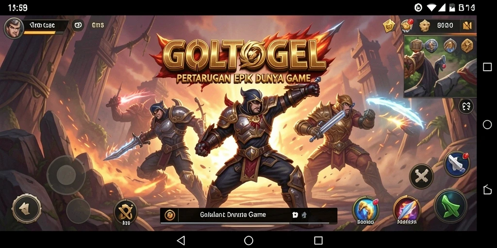 Tampilan gameplay pertarungan di GOLTOGEL yang menegangkan.