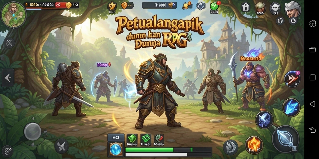 Tampilan gameplay H03 yang menakjubkan dan aksi seru dalam RPG.