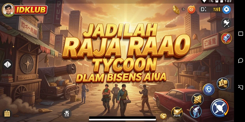 Tangkapan layar menunjukkan gameplay seru di IDKLUB dengan fitur Tycoon.