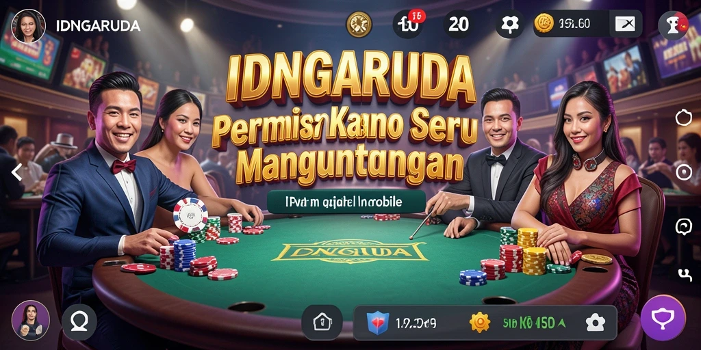 Tampilan gameplay menarik IDNGARUDA dengan grafis dan suasana kasino.