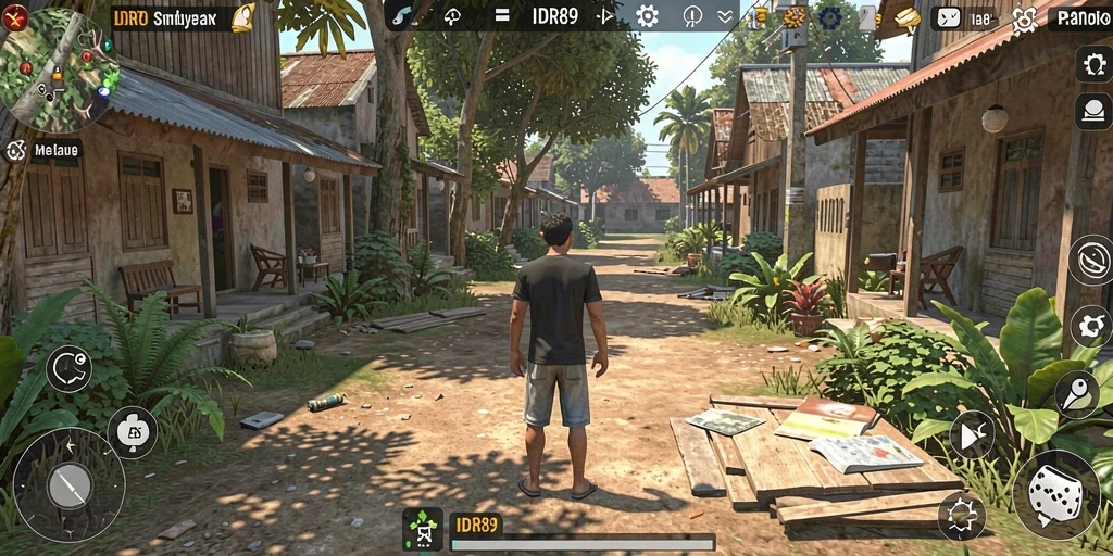 Tampilan menarik dari gameplay IDR89 dalam simulasi kehidupan.