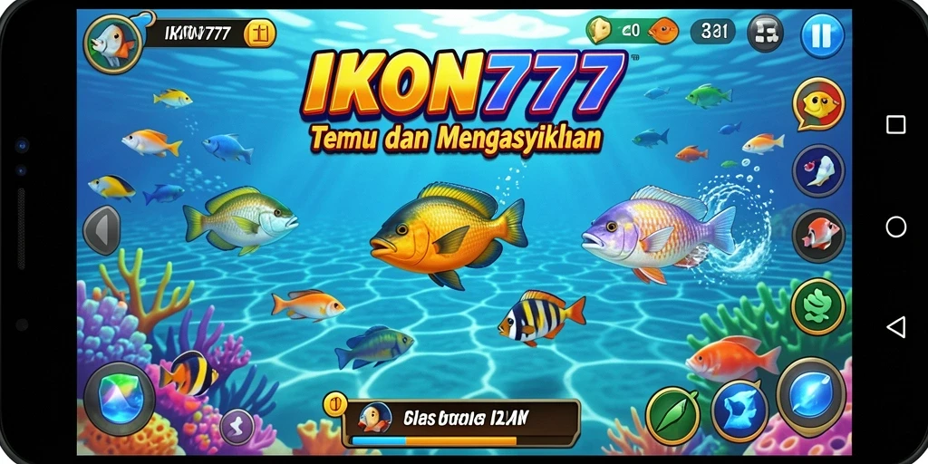 Tampilan screenshot gameplay Tembak Ikan yang seru dan penuh warna.