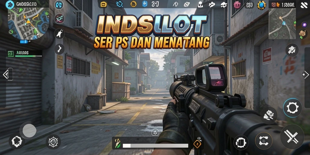 Tangkapan layar INDSLOT menunjukkan aksi mendebarkan dalam game TPS.