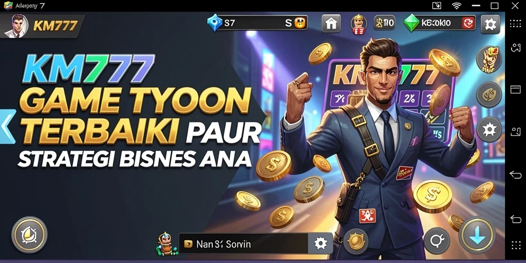 Tangkapan layar utama KM777 menunjukkan gameplay Tycoon yang mengasyikkan.