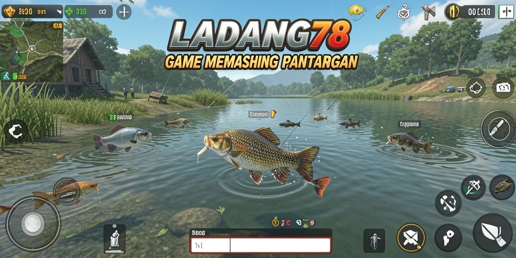 Tampilan gameplay memancing yang seru dan menantang di LADANG78.