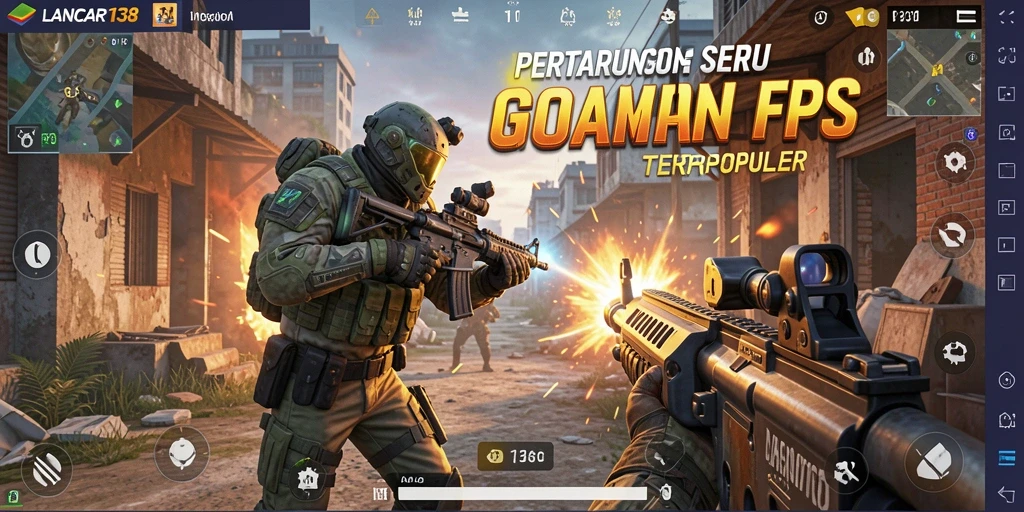 Tangkapan layar menampilkan aksi menegangkan dalam LANCAR138.