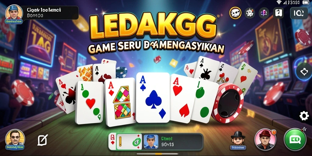 Screenshot menampilkan pemain bersaing dalam permainan Domino dengan antarmuka yang menarik.