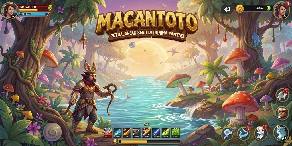 Screenshot gameplay menunjukkan petualangan seru di dunia fantasi.