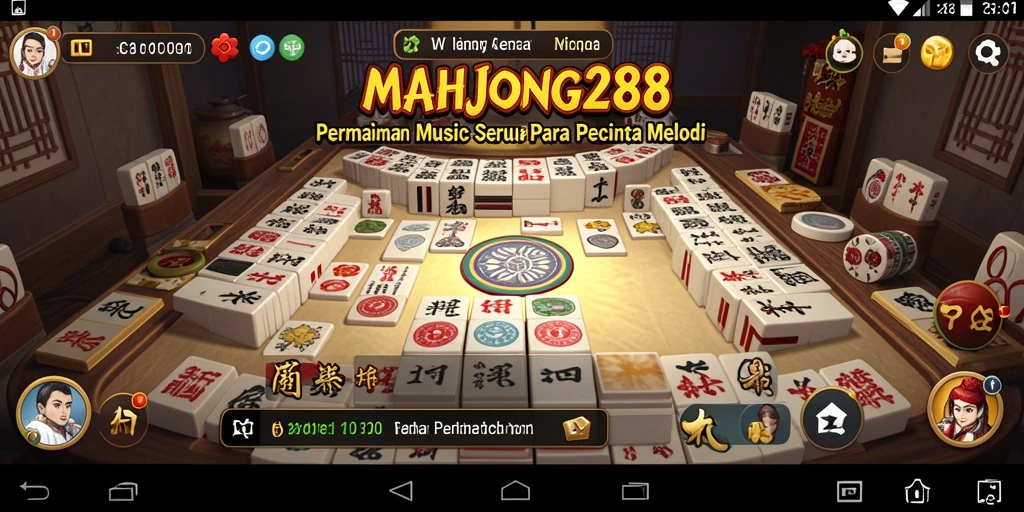 Tampilan gameplay MAHJONG288 yang seru dan penuh musik.