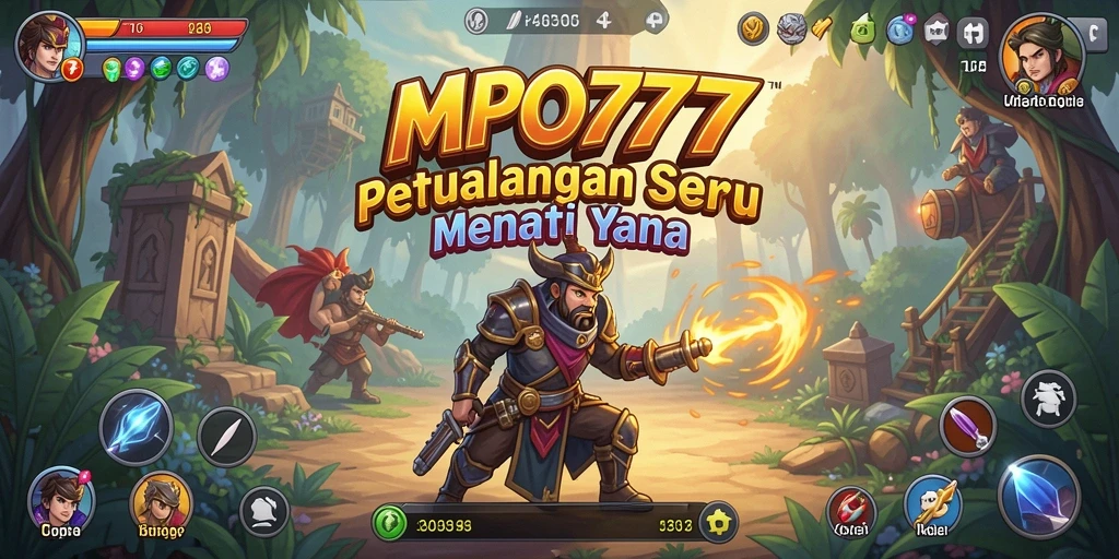 Menampilkan gameplay petualangan seru dalam MPO777.