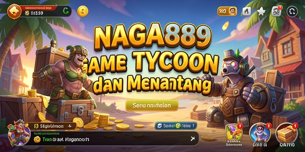 Screenshot gameplay NAGA889 menampilkan tindakan membangun dan mengelola bisnis.