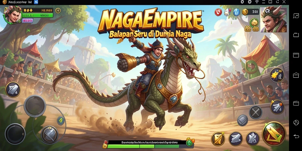 Gameplay seru dengan balapan melawan naga.