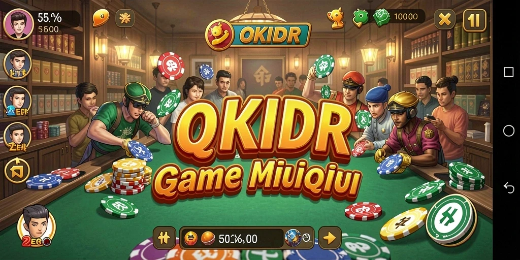 Tampilan gameplay seru QiuQiu di OKIDR.