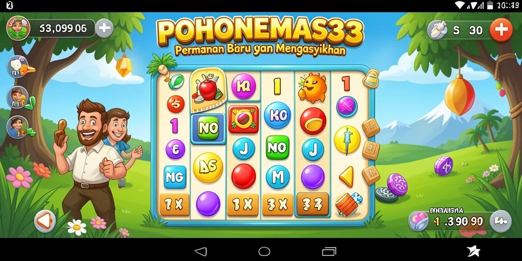 Tampilan gameplay menarik dan interaktif dari POHONEMAS33.