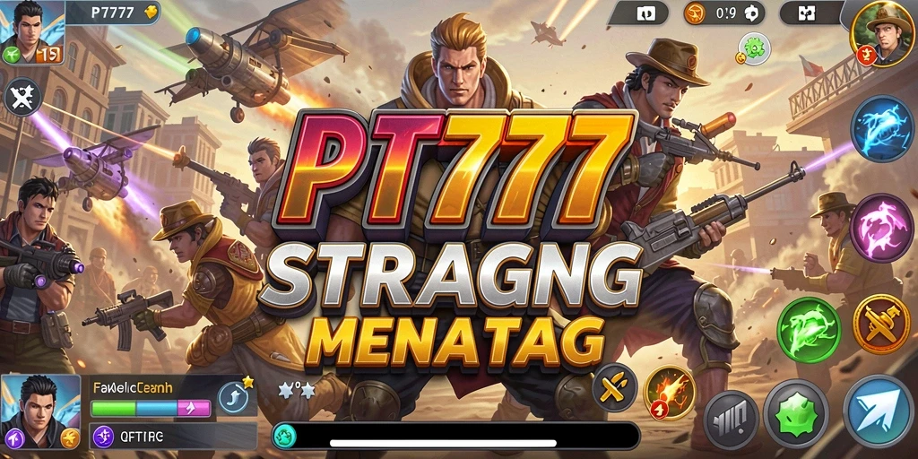 Tampilan gameplay PT777 dengan aksi strategi yang mendebarkan.