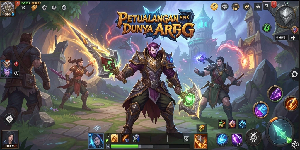 Tangkapan layar menggambarkan aksi seru dalam gameplay ARPG RVIP2.