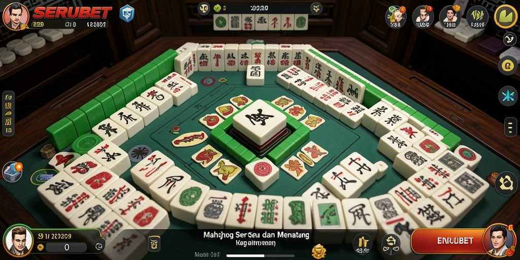 Screenshot gameplay SERUBET yang menampilkan keseruan Mahjong.
