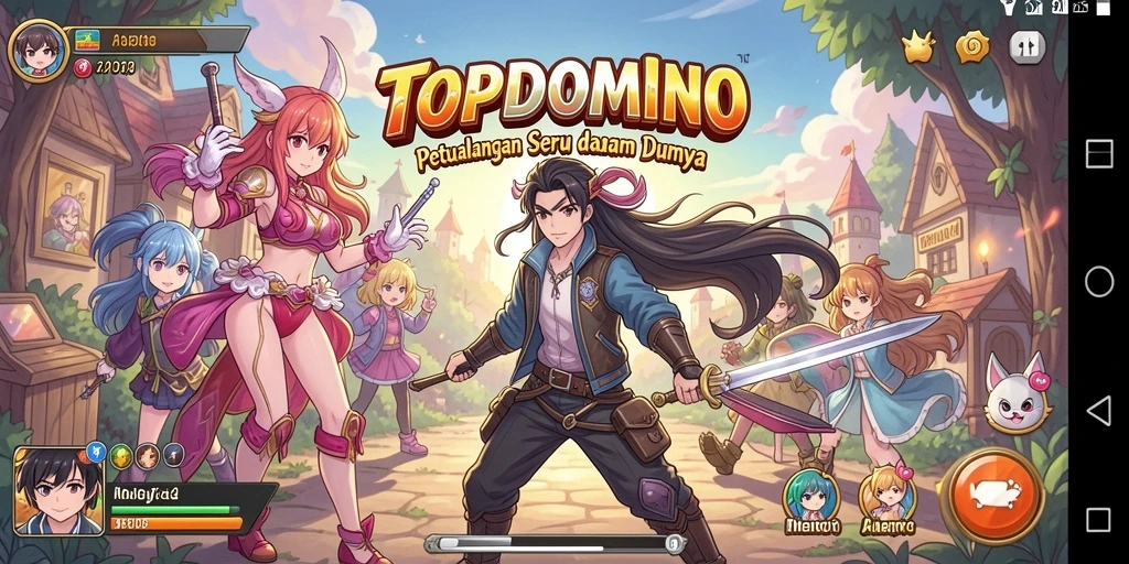Tampilan gameplay seru dari game Anime TOPDOMINO yang memukau.